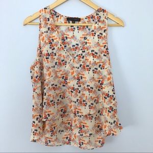 Sanctuary Layered Tank Top, Geometric Print